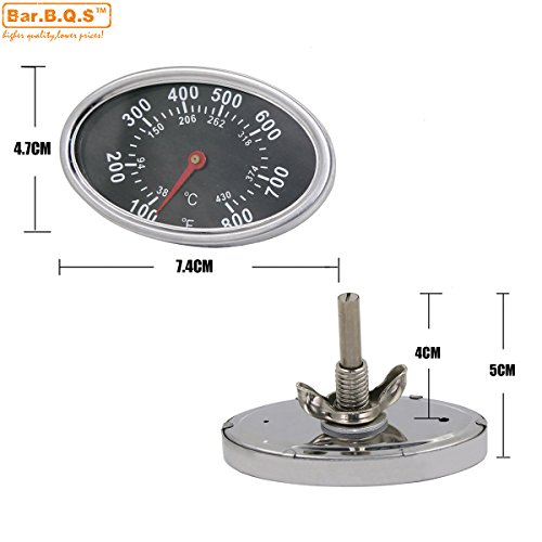 Bar.b.q.s 01T01 New BBQ Smoker Grill Temperaturanzeige Temp Barbecue Camp Camping Koch Indoor-Outdoor-Oval-Form Fleischthermometer
