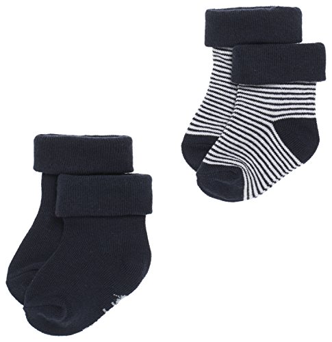 Noppies Baby - Jungen Socks 2Pck Guzz, Einfarbig, Gr. Neugeborene (Herstellergröße: 3M-6M), Blau (Navy C166)