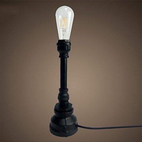 SHDT New Nostalgic Industrial Water Pipe E27 Edison Table Lamp bedside lamp Reading Beside Bedroom Cafe Home Bar Bedroom Decor , 1