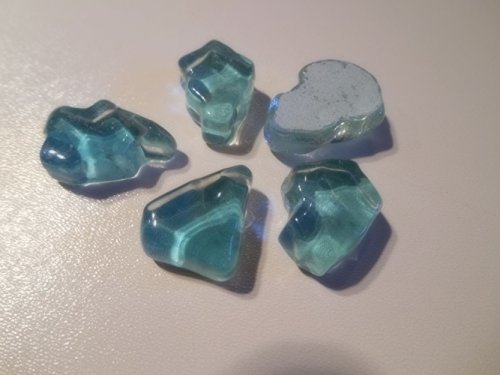 Mosaiksteine Bruchmosaik 1000g Türkis Mix Crashglas 8mm - 5