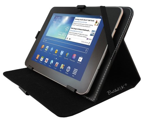 Schwarz PU Lederner Tasche Case Hülle für TechniPad 7T 7″ Zoll Inch Tablet-PC + Bildschirmschutzfolie + Stylus Stift - 2