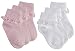 Tick Tock Pack of Baby Girls Cotton Rich Frilly Lace Top Socks 3 Pink & 3 White 0-0