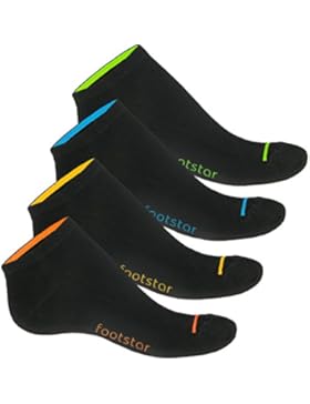 8 Paar Sneaker Socken Neon Glow für Sie und Ihn - angenehmer Sitz durch Elasthan und Pique-Komfortbund - Qualität...