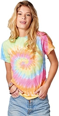 Colortone tshirts &amp; TopsTDUK S/Sleeve Rainbow Tie Dye T