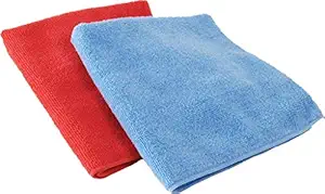 Sheen Microfiber Vehicle washing Cloth || Vehicle washing cloth || GSM 270 || Size 35X35 || Microfiber Cleaning Cloth (2,Multi-Colored)