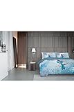 Nightlife – Bettwäsche / Bettbezüge Ice Bird Blue – Blau – 240×200/220 – Mit 2 Kissenbezüge 60×70 - 2
