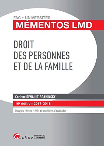 Télécharger Droit des personnes et de la famille PDF Ebook En Ligne
