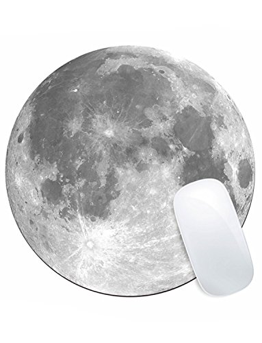 Mouse pad Round, EONANT Mouse Circolare 220x220x3mm Mouse Antiscivolo Gioco Mouse Pad per Computer Desktop Accessori per Notebook (Luna 1)