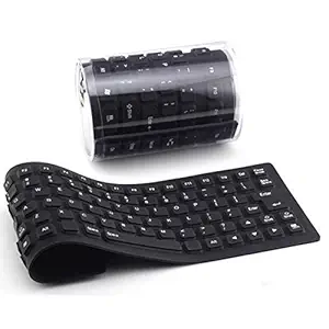 Nema NM Nema USB Mini Flexible Silicone Keyboard for Laptop Notebook Black
