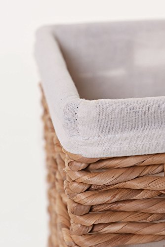 VIVANNO Exclusiver Wäschekorb Wasserhyazinthe „Linea“ 58cm hoch - 5