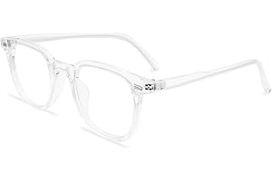 LJCZKA Occhiali Luce Blu Quadrati per Donna Uomo, Montatura Occhiali da Vista Quadrati Affaticamento per Computer Gioco Lettura