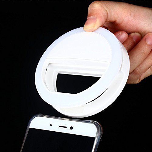 Tiding Fill Light for Iphone Selfie Ring Light,48 LED Fill in Lights , Selfie Light for Gril Makeup Lights Night Darkness Spotlight for Samrtphones Flash Run Cycling Camping Light White