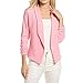 Produktbild IMJONO Bluse Damen elegant Frauen Spitze Mode Vintage,Damen 3/4 Ärmel Blazer Kurzer Cardigan-Anzug mit Frontjacke und kurzem Arbeitsanzug(Large,Rosa)
