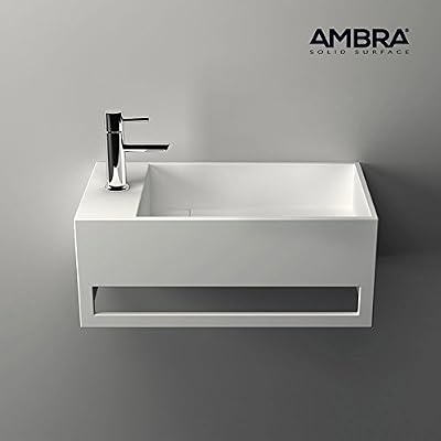ambra Lave-mains suspendu, vasque rectangle en Solid surface - Mona G