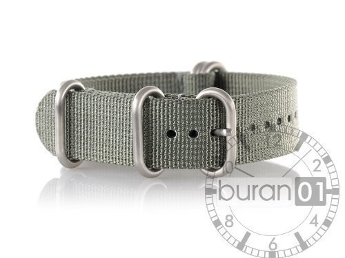 VK von Buran01.com WATCH STRAP FOR NATO NYLON STRONG ZULU Grey Grau 20mm VK von Buran01.com WATCH STRAP FOR NATO NYLON STRONG ZULU Grey Grau 20mm