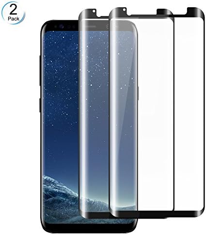 WengTech Galaxy S8 Screen Protector, 3D Curved 9H Hardness Anti-Scratch Full Coverage Fully Adhesive Tempered Glass Screen Protector Film for Samsung Galaxy S8 (2 Pack)
