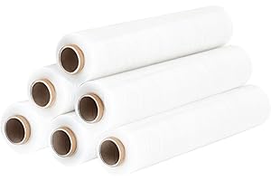 STI Film Estensibile Bianco manuale pellicola 6 rotolo 2.2kg 500mm 30 my micron bobina fascia pallet