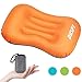 Produktbild Aufblasbares Camping Kissen,Aufblasbares Kopfkissen,Leichtes Reisekissen Luft-Kissen,Camping Pillow für Camping, Reise, Draußen Bequemen Schlaf Kissen … (Orange)