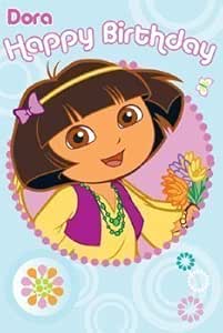 Dora L Explorateur Carte Joyeux Anniversaire Amazon Fr Cuisine Et Maison