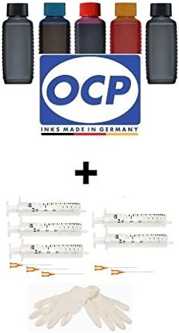 5 x 100 ml OCP Ink Refill (Made in Germany for Canon – Replaces Ref 570/571 Compatible Ink Cartridges (with Chip) for Pixma MG 5750 5750, Pixma MG Series, Pixma MG 5751/Pixma MG 5752, 5753, Pixma Pixma MG MG 6850, Pixma MG 6851, 6852, Pixma Pixma MG MG 6853, Pixma MG 77507751, Pixma MG, Pixma MG 7752, Pixma MG 7753, Pixma TS 5050, Pixma TS 5051, Pixma TS 5053, Pixma TS 5055, Pixma TS 6050, Pixma TS 6051, Pixma TS 6052, Pixma TS 8050, Pixma TS 8051, Pixma TS 8052, Pixma TS 8053, Pixma TS 9050, Pixma TS 9055
