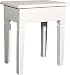 Produktbild My Flair Meridian Sitzhocker / Holzhocker weiß antik, Landhausstil mit Shabby-Chic, 08128DF