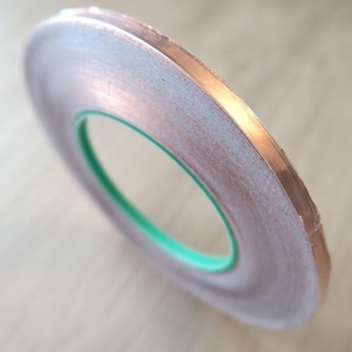 OptOffice Copper Foil Tape, 1/4“ x 50m Double Conductive Adhesive Perfect for Electrical Repairs, EMI Shielding & Pest Repelling, Also Ideal For Garden, Office And Home Craft Projects