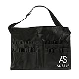 Anself Professional Travel Cosmetic Makeup Brush Apron Bag Beauty Purse Case Hand Holder Bag with Belt Strap Holder