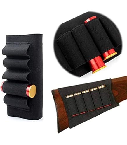 Porte-munitions en cuir TOURBON support de crosse-fusil