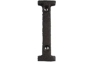 ausuky Lettere dell'alfabeto in ghisa, stile retrò, in metallo, per indirizzo, porta, bar, decorazione da parete dalla A alla Z, da 0 a 9 (I)