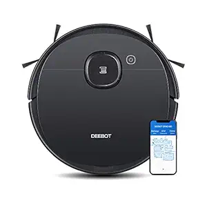 ECOVACS DEEBOT OZMO 950 2-in-1 Robotic Vacuum Cleaner with Smart Navi 3.0 Mapping & Navigation Technology and OZMO Mopping App and Voice Control,Multi-Floor Mapping for Carpets & Hard Floors