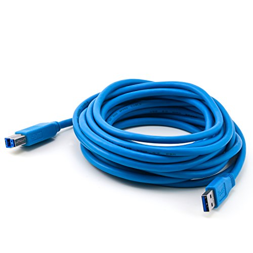 CSL – 3m USB 3.0 Super Speed Verbindungskabel / Datenkabel | USB Kabel A-Stecker zu B-Stecker | bis zu 5 Gbit/s | mehrfach geschirmt | PC & MAC | 3.0 Meter - 3
