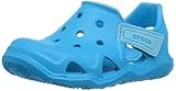 Guarnición: Croslite crocs Swiftwater Wave K, Zuecos Unisex niño, Azul (Ocean 456b), 24/25 EU