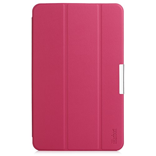 iHarbort® Premium Hülle für Samsung Galaxy Tab A 10.1 (SM-T580/T585) – Samsung Galaxy Tab A 10.1 hülle Etui Schutzhülle Case Cover Holder Stand mit Smart Auto Wake / Sleep-Funktion (Rosa) - 6