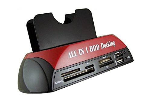 Sisun 2.5″/3.5″ IDE SATA HDD Docking Station +Card Reader Hub (IDE+SATA rot) - 4