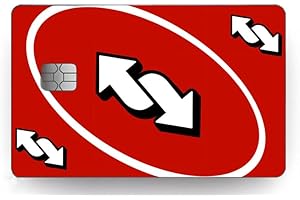 WORKIRAN Reverse Sticker | Transportation, Key Card, Debit Card, Credit Card | Covering & Personalizing Bank Card | No Bubble, Slim, Waterproof Card Cover (uno003) (Red)