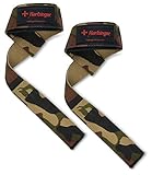  Harbinger Gepolsterte Baumwoll-Hebelgurte mit NeoTek gepolstertem Handgelenk, 1 Paar, Unisex-Erwachsene, Padded Cotton Lifting Straps, Camouflage