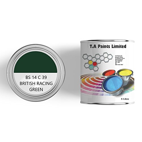 T A Paints LtdTwo Pack Epoxy Resin Garage Floor Paint 3 In 1 Primer Sealer Protect Heavy Duty 2k Industrial Factory Floor Coating for Concrete Stone Brick (Green BS 14 C 39 2.5L)