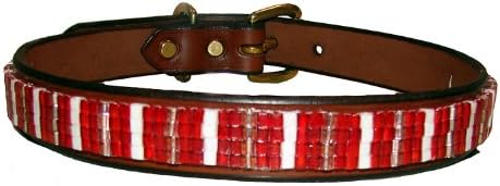 Just Fur Fun Dog Collar, Hot Tamale, 26-Inch, Black Leather