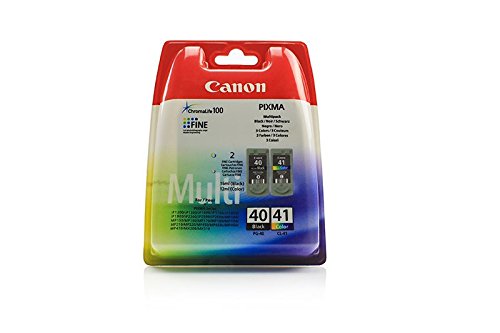 Original Tinte passend für Canon Pixma MP 210 Canon PG-40 CL 41 0615B036 - 2x Premium Drucker-Patrone - Schwarz, Cyan, Magenta, Gelb - 1 x 16 ml & 1 x 12 ml