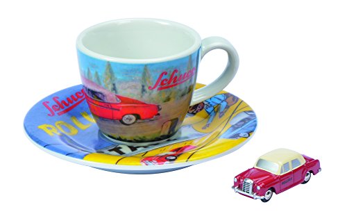 Preisvergleich Produktbild Schuco 450986300 - Piccolo Set Espressotasse mit Mercedes Benz 180 Ponton