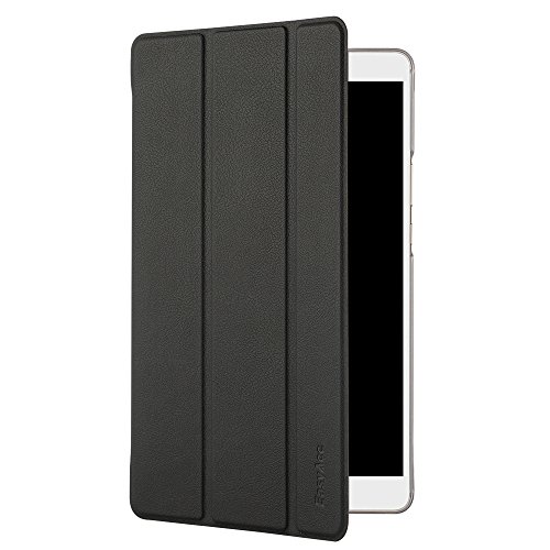 EasyAcc Huawei MediaPad M3 8.4 Hülle Case Tasche PU Leder zubehör hüllen für Huawei MediaPad M3 8.4 (8.4 Zoll) Smart Cover mit Auto Sleep Wake up / Standfunktion (Schwarz, Kunstleder, Ultra dünn)