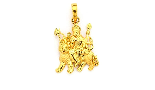 MATA Pendant Gold Plated Durga MATA 