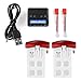 Produktbild XCSOURCE® 2Stk 3,7V 500mAh 25C Lipo Batterie + 4 in 1 Batterie Ladegerät für Syma X5UC/X5UW RC Quadcopter BC651