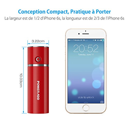 POWERADD Slim2 Chargeur Portable 5000mAh Batterie de Secours Externe pour Iphone 6s IphoneX Iphone7 Plus Apple Adapteurs Non Inclus   Samsung Galaxy e