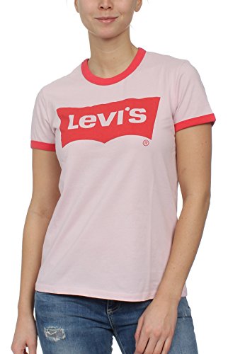 Levis Damen T-Shirt Perfect Ringer Tee 35793-0009 Rosa, Größe:L Levis Damen T-Shirt Perfect Ringer Tee 35793-0009 Rosa, Größe:L