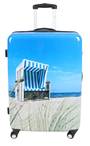 Preisvergleich Produktbild Betz Reisekoffer Kofferset Hartschalen Koffer Handgepäck Telescop Trolley Boardcase STRANDKORB mit TSA Schloss und Leichtlaufrollen Größe L