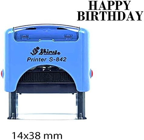 HAPPY BIRTHDAY Shiny Self Inking Rubber Stamp Office Stationary