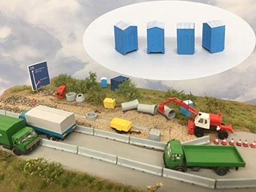 Preisvergleich Produktbild Modellbahn Union H0 Mobile Toiletten 4X