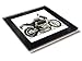 Produktbild Koolart Cartoon Motorrad Buell Zyklon Glastisch Untersetzer mit Geschenkverpackung - Silbern, 10cm x 10cm