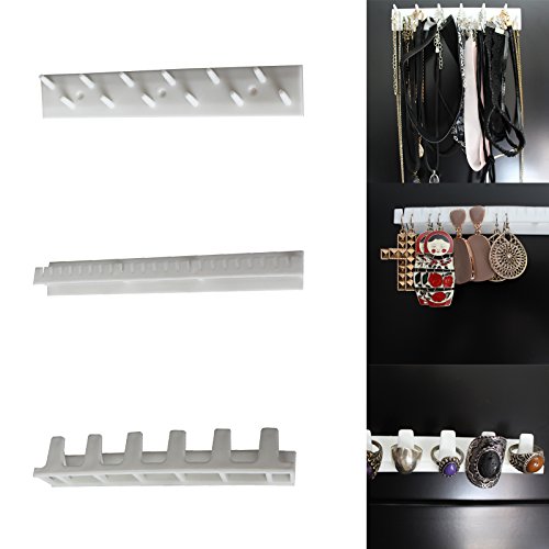 KurtzyTM 9 selbstklebende Schmuck Haken Plastik keine Schrauben selbstklebend - 3
